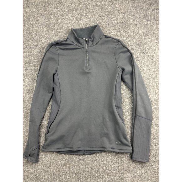 Under Armour Sweater Womens Medium Gray Half Zip Pullover Athletic Training - Picture 1 of 6